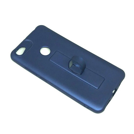 Capa Silicone Gel Com Anel De Dedo Motomo Xiaomi Redmi Note 5a Prime / Note 5a Azul